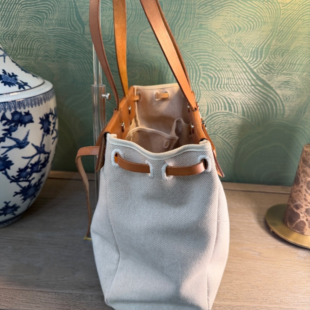 HERMES Cabas Toile H Tote Bag,  Square F (2002) - Picture 7 of 16